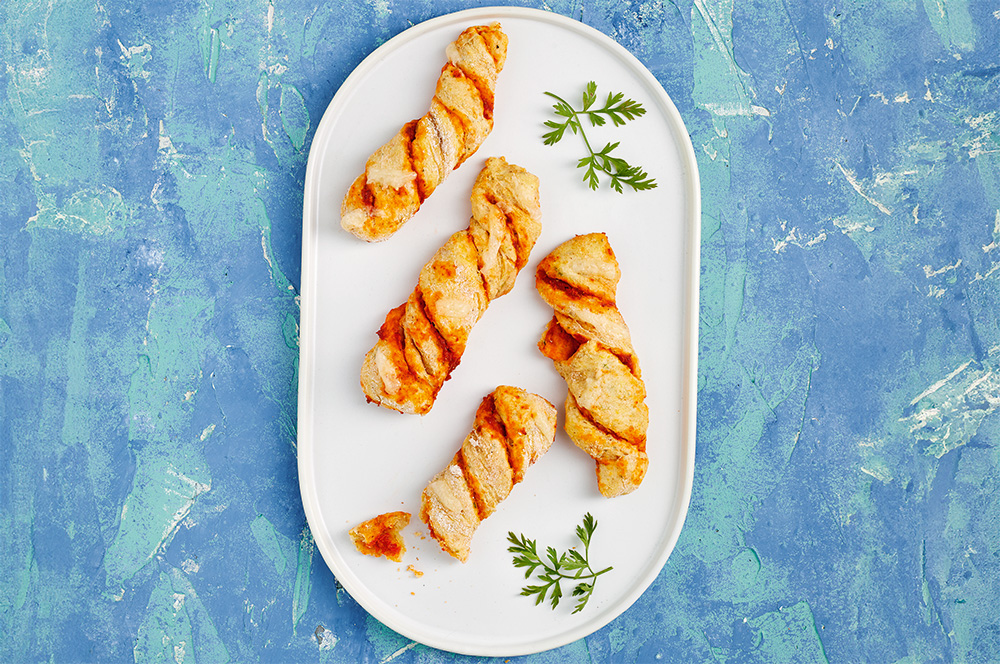 Pizzastangen mit Fenchel und Emmentaler